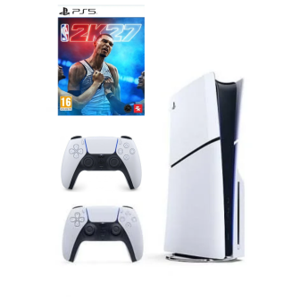 Sony Playstation 5 Slim Disc Edition + NBA 2K27 + Papildomas Dualsense NAUDOTAS 