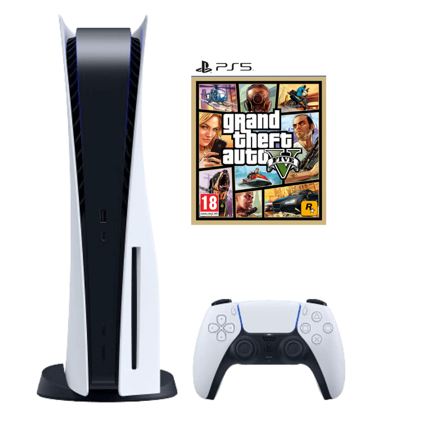 Sony Playstation 5 Disc Edition + GTA V  Naudotas