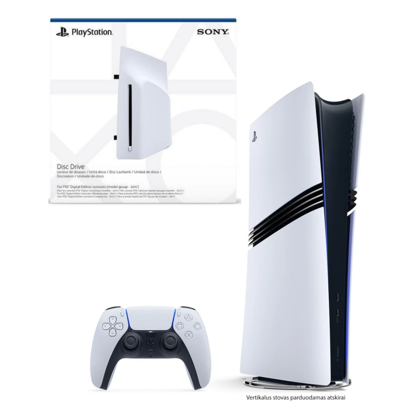 Sony Playstation 5 PRO 2TB + Disc Drive ATSIĖMIMAS VIETOJE