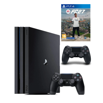 Sony Playstation 4 PRO 1TB + FC 27 + Papildomas Dualshock Pultelis NAUDOTAS