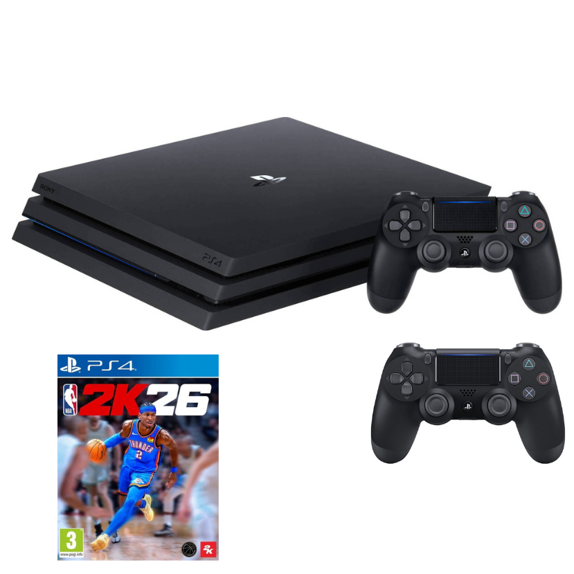 Sony Playstation 4 PRO 1TB + NBA 2K26 + Papildomas Pultelis NAUDOTAS